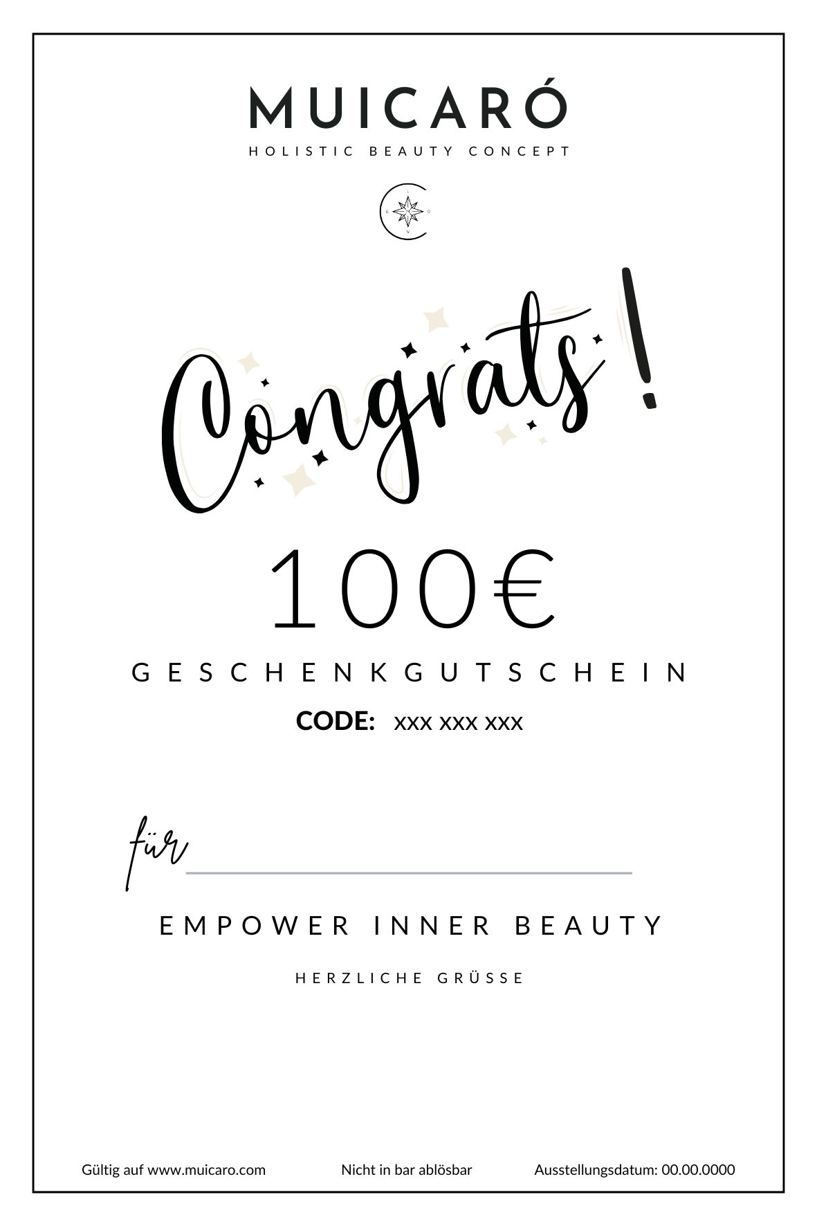 Geschenk Gutschein 100€