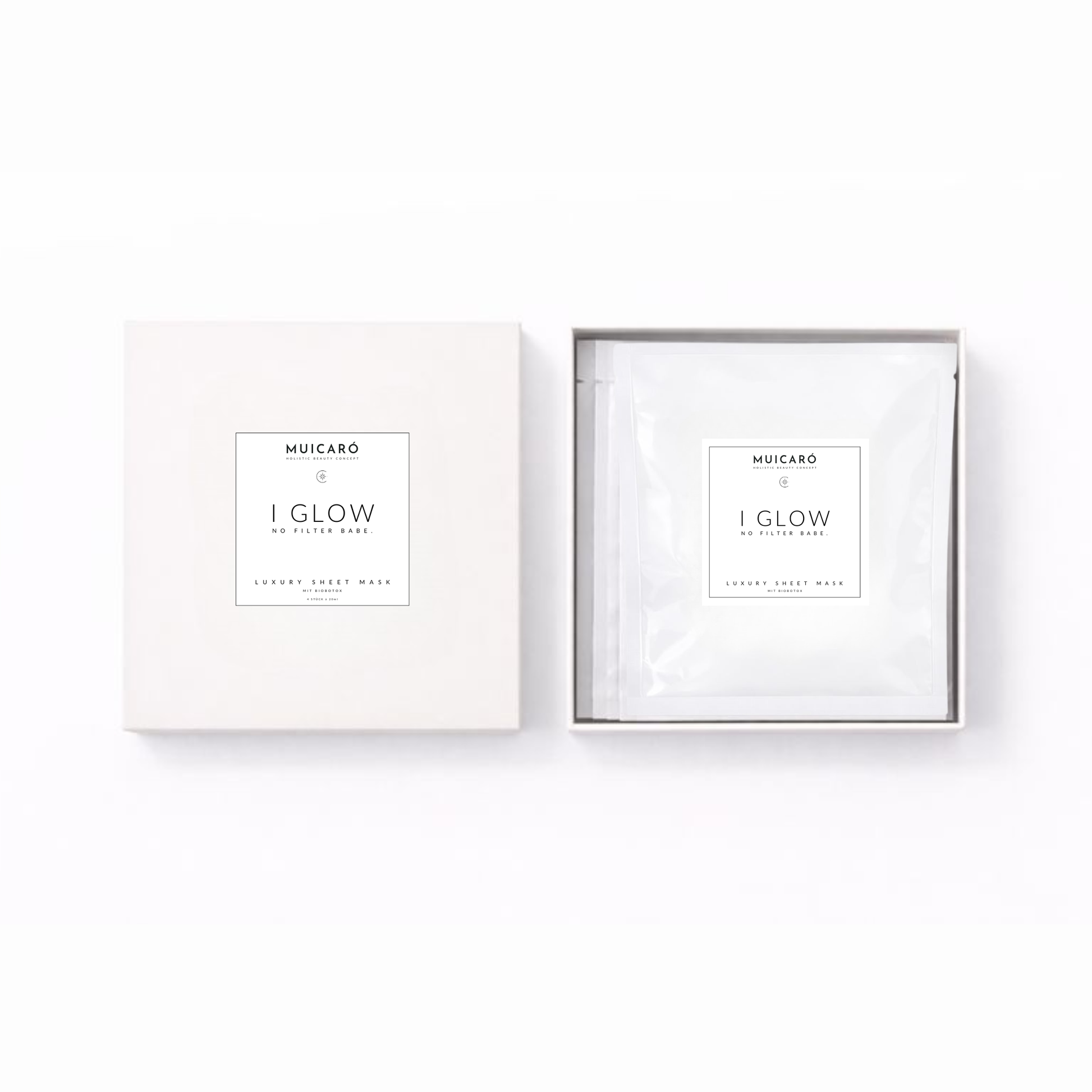 Verpackung 4 Stück Set Gesichtsmasken