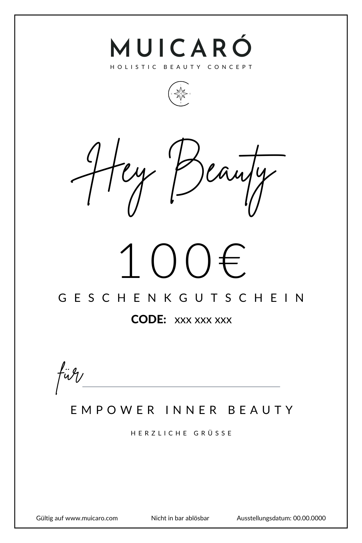 Geschenk Gutschein 100€