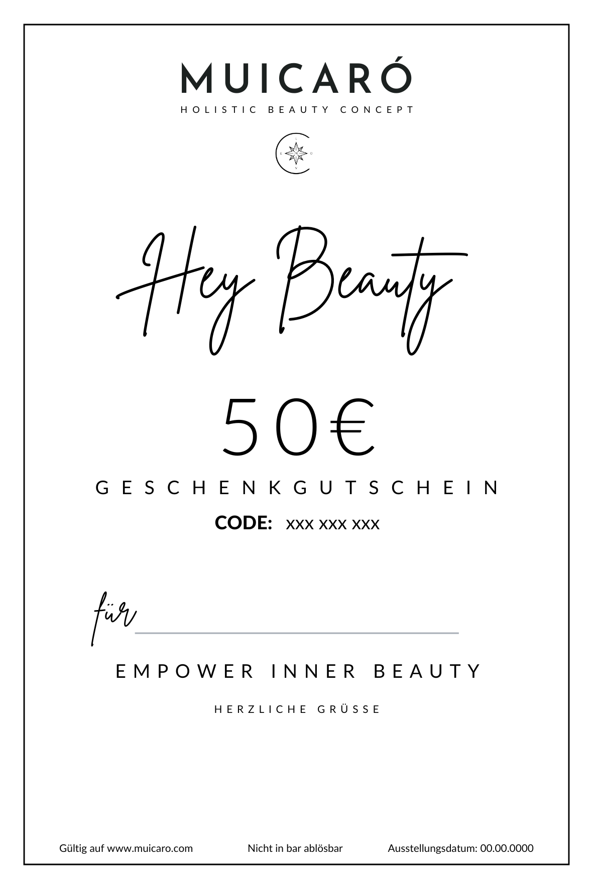 Geschenk Gutschein 50€