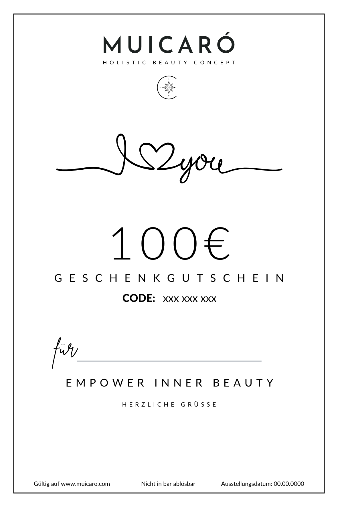 Geschenk Gutschein 100€