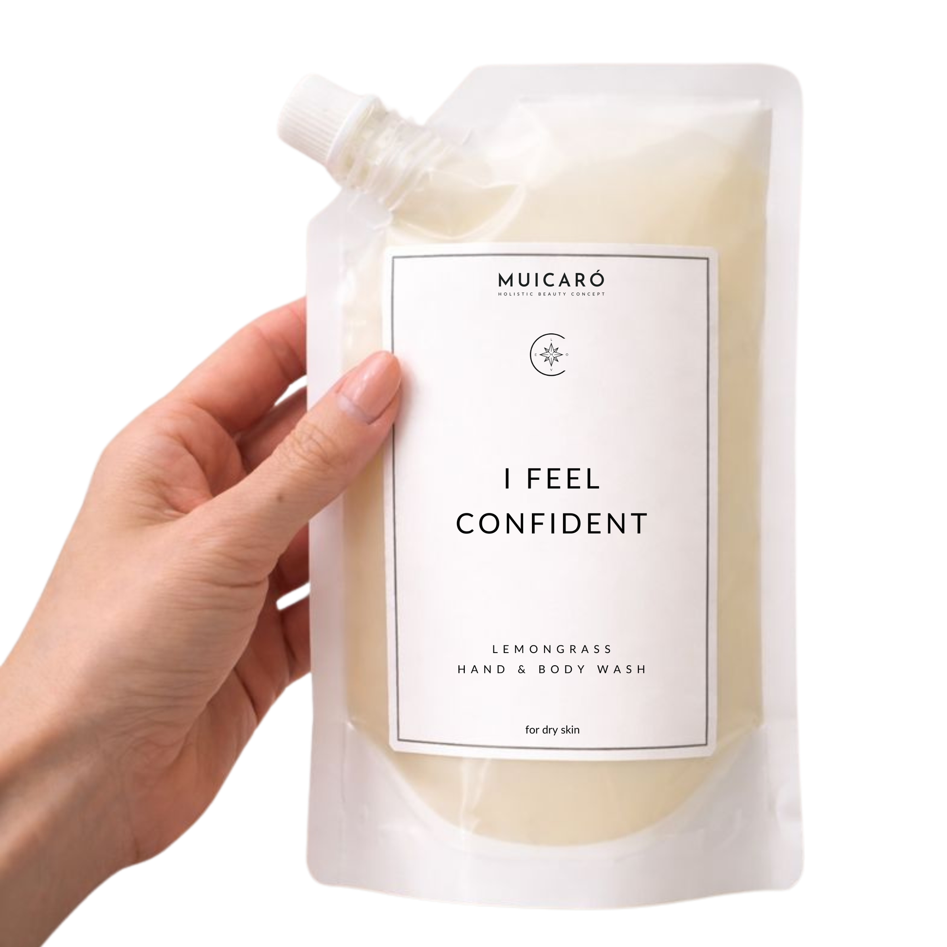 Hand und Bodywash in der Hand